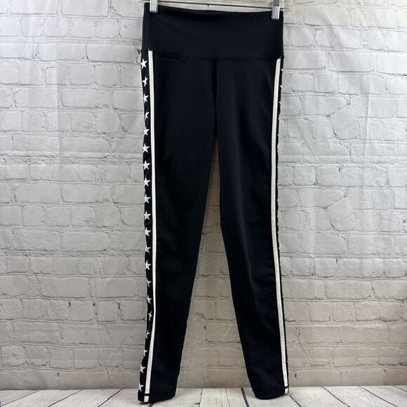 Mono B Womens High Waist Stars And Stripes Athletic Leggings SM Style‎ APH 2392 - Picture 2 of 7